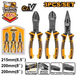 HKCPS5831 3PCS COMPOUND ACTION PLIERS SET